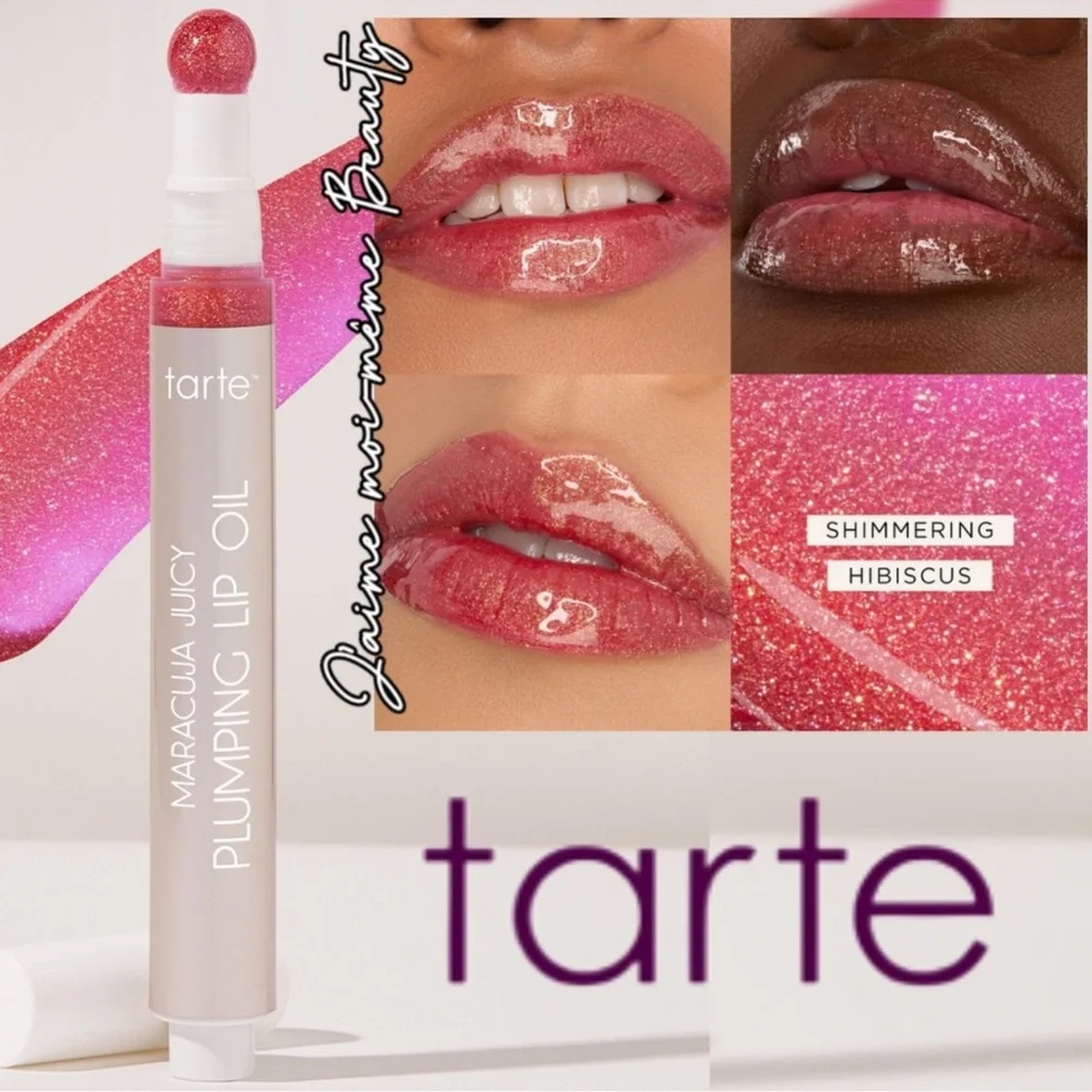 TARTE Shimmering Hibiscus Maracuja Juicy Plumping Lip Oil NIB $27